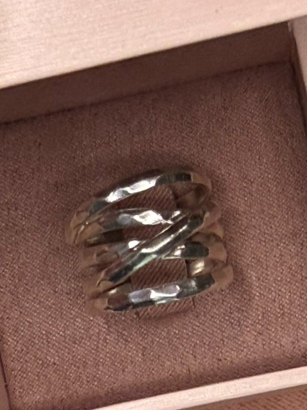 Silpada Silver-Tone Stacked Statement Ring - Size 7 - Picture 4 of 7